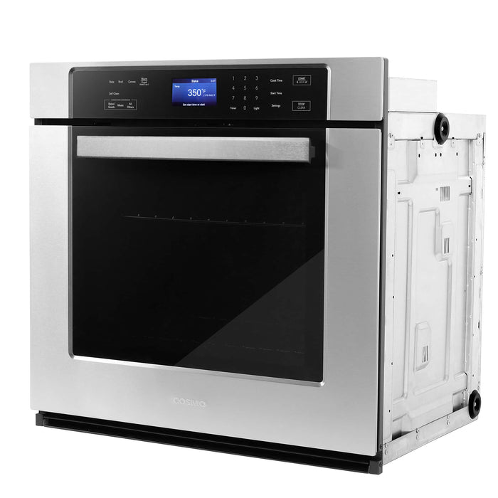 Cosmo 4-Piece Appliance Package - 30-Inch Electric Cooktop, Refrigerator, Wall Oven and Microwave Oven in Stainless Steel (COS-4PKG-259) Cosmo
