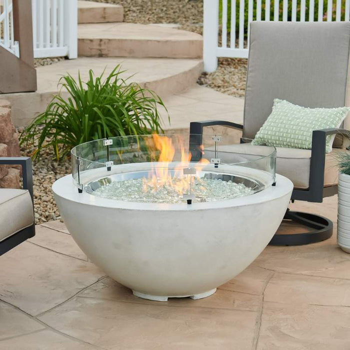 The Outdoor Greatroom 30" Round Glass Wind Guard Fire Pit - Detail View