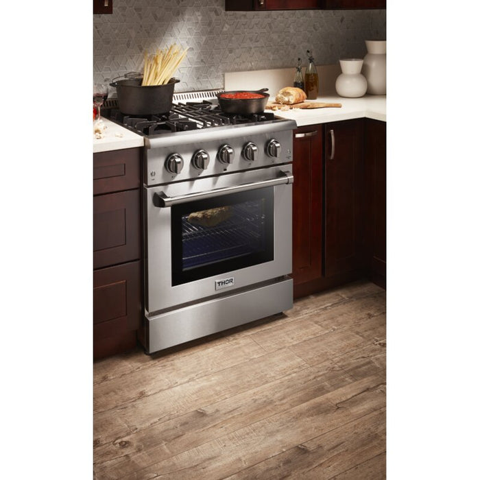 Thor Kitchen 30 in. Propane Gas Burner/Electric Oven Range in Stainless Steel, HRD3088ULP Thor Kitchen