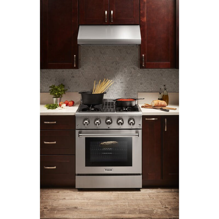 Thor Kitchen 30 in. Propane Gas Burner/Electric Oven Range in Stainless Steel, HRD3088ULP Thor Kitchen