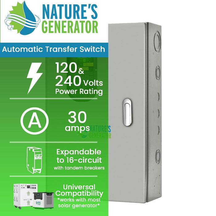 Nature's Generator 30A Automatic Generator Transfer Switch - Alternate View