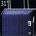 Cascada Showers 31" Rainfall LED Shower Set Double-Function Valve - Detail View 2