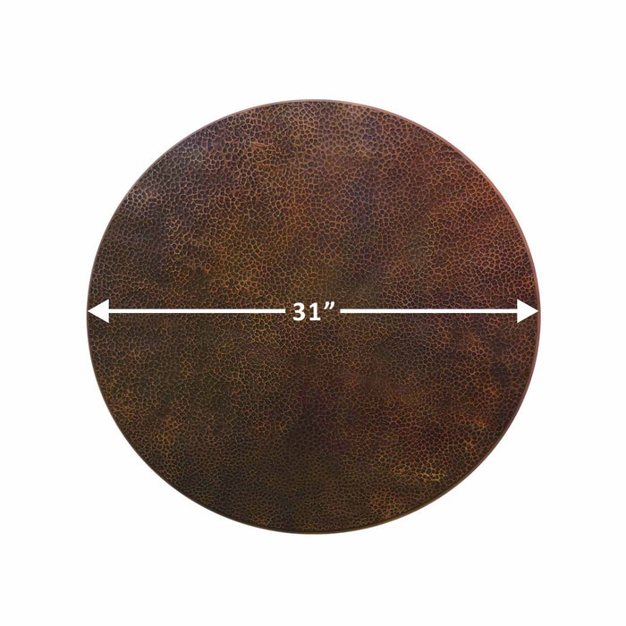Moreno 31" W Round Copper Fire Pit Lid - MORENO-TOP-31RND by Starfire Designs Starfire Designs
