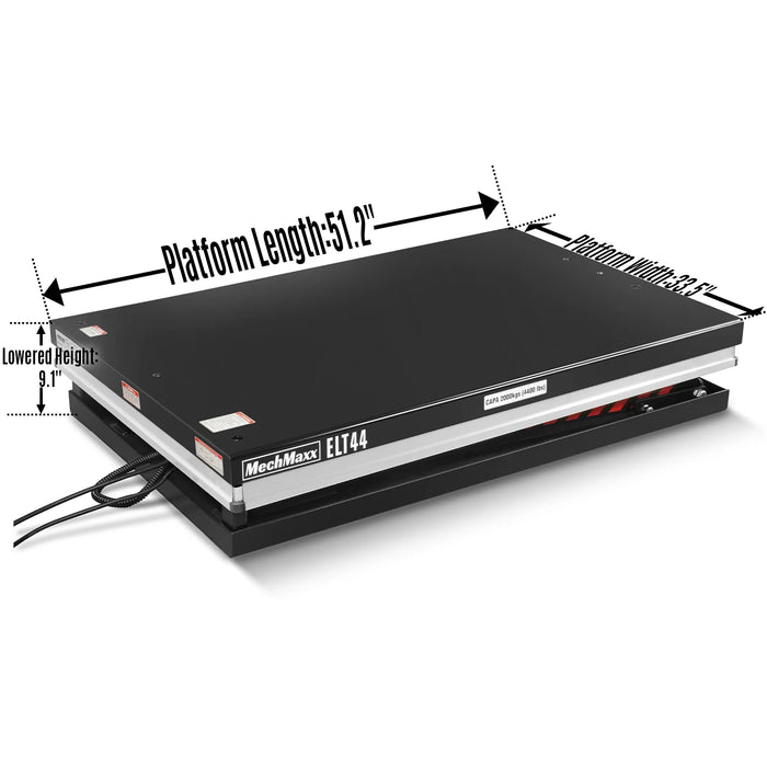 4400lbs Capacity Stationary Powered Hydraulic Lift Table,  51.2" x 33. — detail view