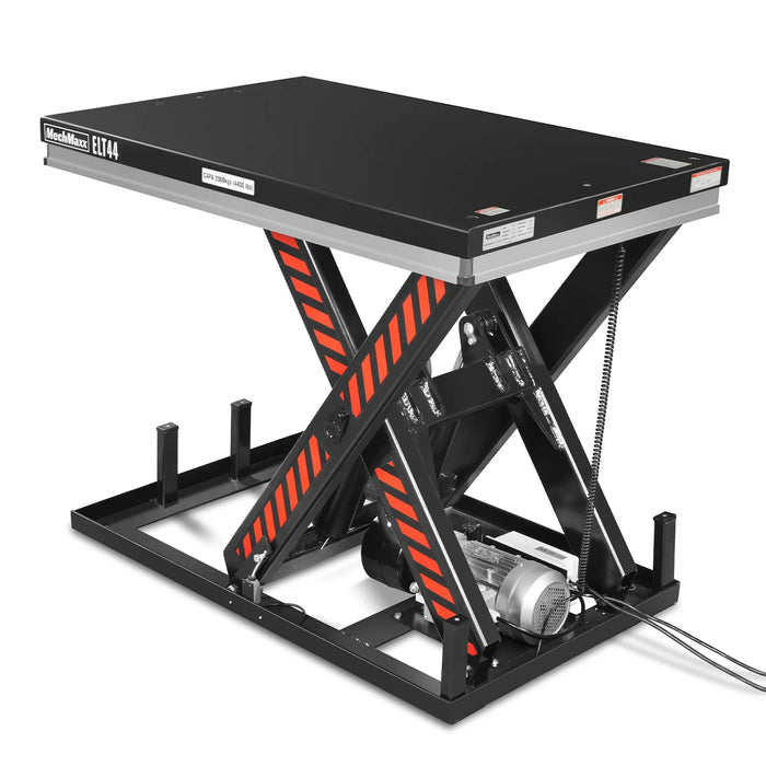 4400lbs Capacity Stationary Powered Hydraulic Lift Table,  51.2" x 33. — dimensions diagram
