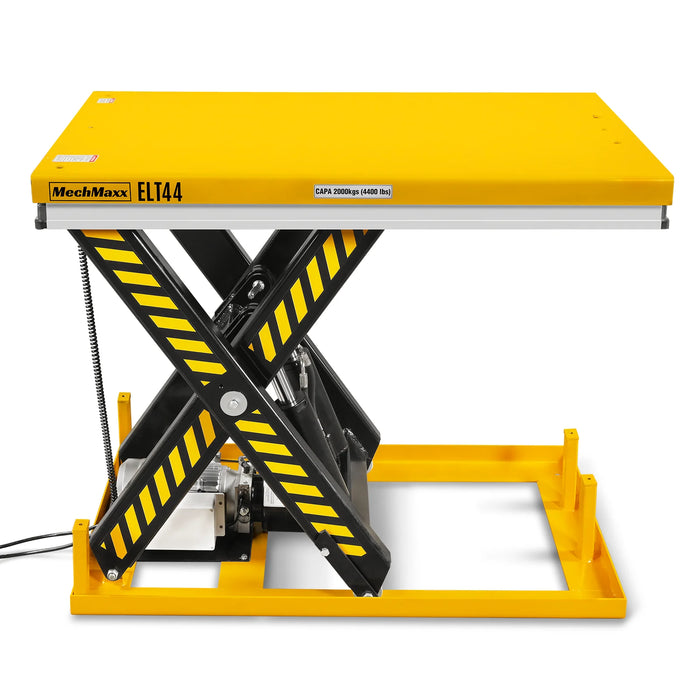 4400lbs Capacity Stationary Powered Hydraulic Lift Table,  51.2" x 33. — dimensions diagram