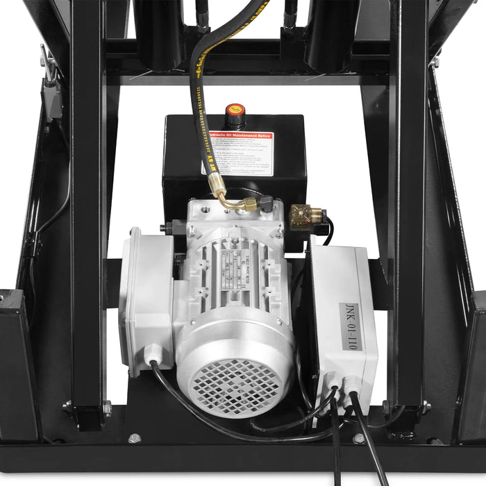 2200 lbs Capacity Stationary Electric Hydraulic Double Scissor Lift Table - 51.2" x 32.3" Platform, 70.1" Lift Height, UL Certified Motor, ELTD22