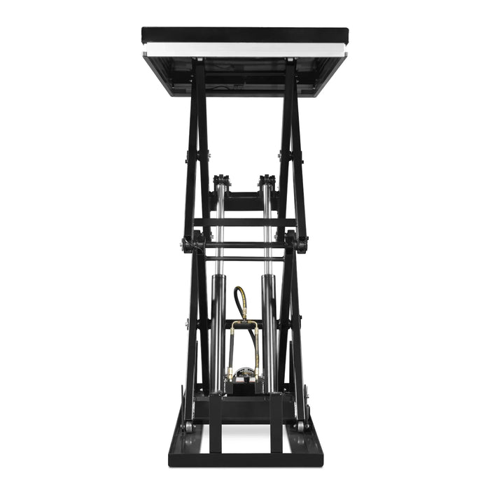 2200 lbs Capacity Stationary Electric Hydraulic Double Scissor Lift Table - 51.2" x 32.3" Platform, 70.1" Lift Height, UL Certified Motor, ELTD22
