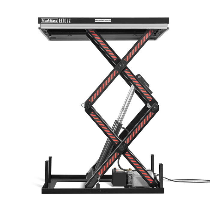 2200 lbs Capacity Stationary Electric Hydraulic Double Scissor Lift Ta — view 8