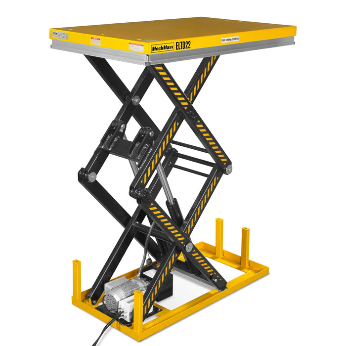 2200 lbs Capacity Stationary Electric Hydraulic Double Scissor Lift Ta — view 19