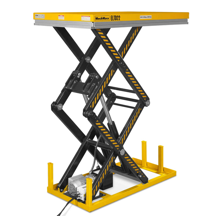 2200 lbs Capacity Stationary Electric Hydraulic Double Scissor Lift Ta — view 20