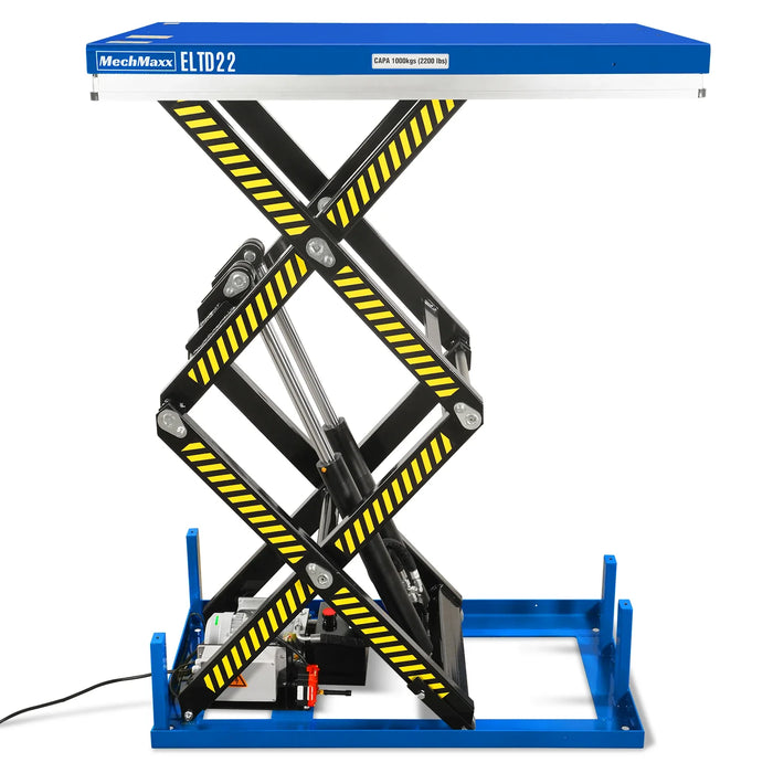 Wireless Remote Control Double Scissor Electric Hydraulic Lift Table - MechMaxx