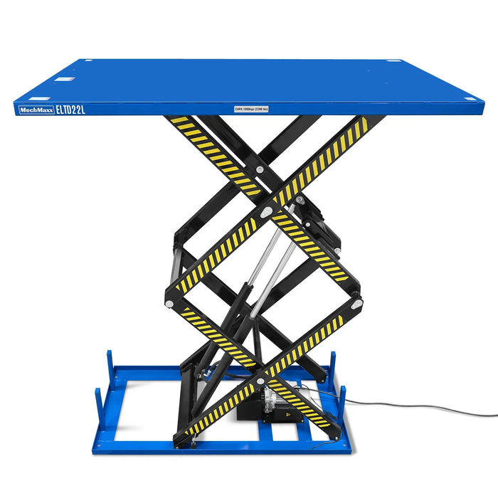 Wireless Remote Control Double Scissor Electric Hydraulic Lift Table - MechMaxx