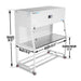 53.5″ Wide CB-H2 Horizontal Laminar Flow Clean Bench with HEPA Filtrat — angle view