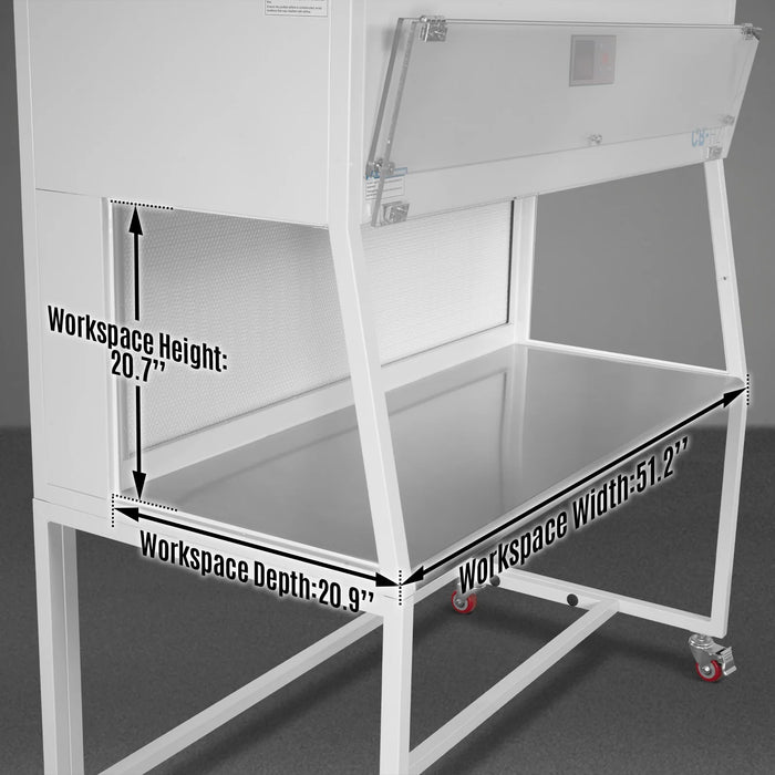 53.5″ Wide CB-H2 Horizontal Laminar Flow Clean Bench with HEPA Filtrat — detail view