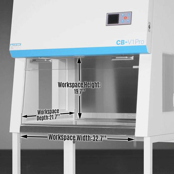 39″ Wide CB-V1Pro Vertical Laminar Flow Clean Bench with HEPA Filtrati — detail view