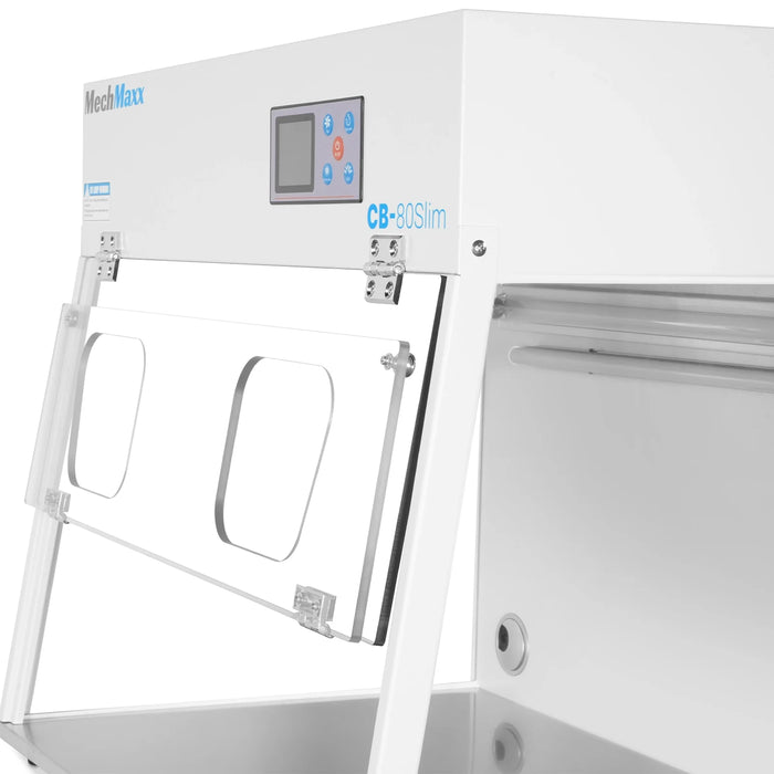31.9" Wide CB-80Slim Desktop Vertical Laminar Flow Clean Bench with HE — dimensions diagram