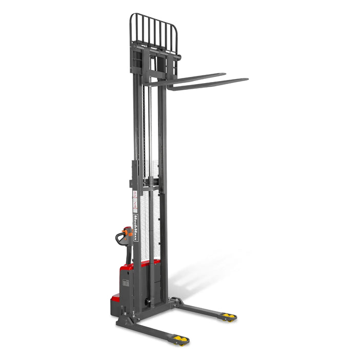 3300lbs Electric Straddle Stacker,  118" Lift,  Adjustable Legs & Forks,  F33-118SLA