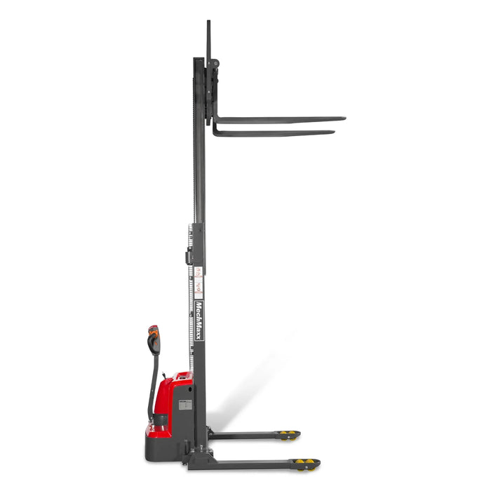3300lbs Electric Straddle Stacker,  118" Lift,  Adjustable Legs & Forks,  F33-118SLA