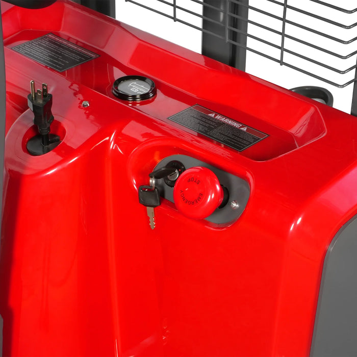 3300lbs Electric Straddle Stacker,  138" Lift,  Adjustable Legs & Fork — view 11