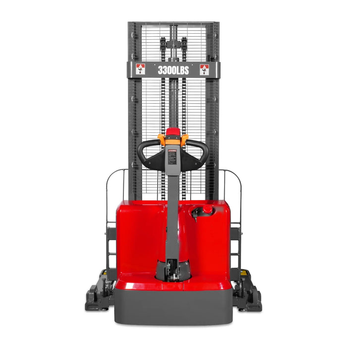 3300lbs Electric Straddle Stacker,  98" Lift,  Adjustable Legs & Forks — view 24