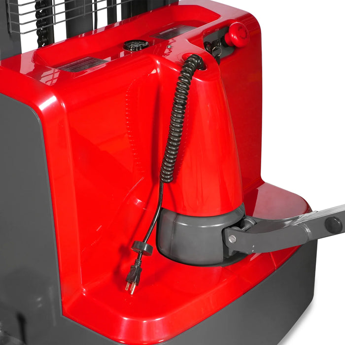 3300lbs Electric Straddle Stacker,  118" Lift,  Adjustable Legs & Fork — view 13