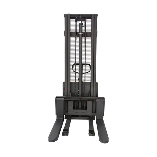 Xilin CDD15BE-118 semi-electric stacker side angle view