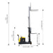 Xilin CPD15W counterbalanced stacker dimensions and capacity diagram