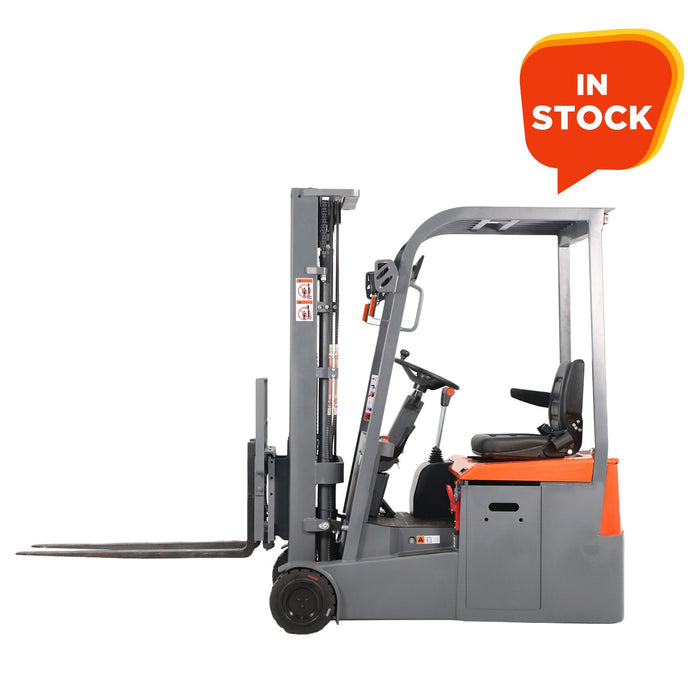 Xilin CPD15SE-197 3 wheel electric forklift side angle view