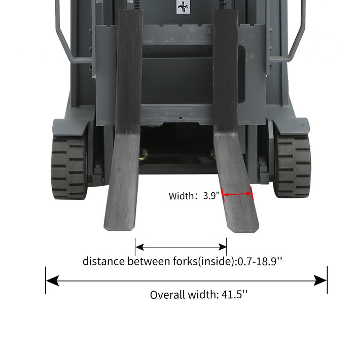 Xilin CPD15SE-197 3 wheel electric forklift control handle close-up