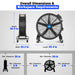 47" Portable Industrial Fan with Variable High-Efficiency PMSM Motor,M — angle view