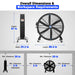 79" Portable Industrial Fan with Variable High-Efficiency PMSM Motor,M — angle view
