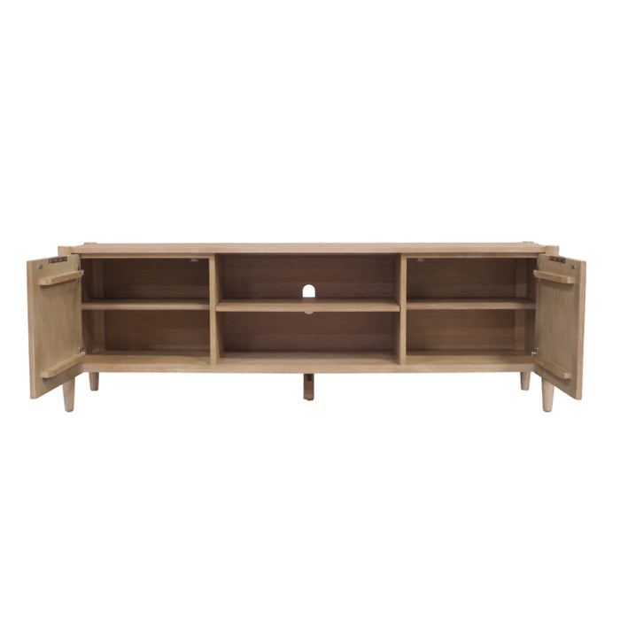Alpine Furniture Cleo Sinclair TV Console, Natural