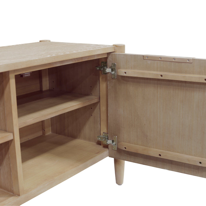 Alpine Furniture Cleo Sinclair TV Console, Natural