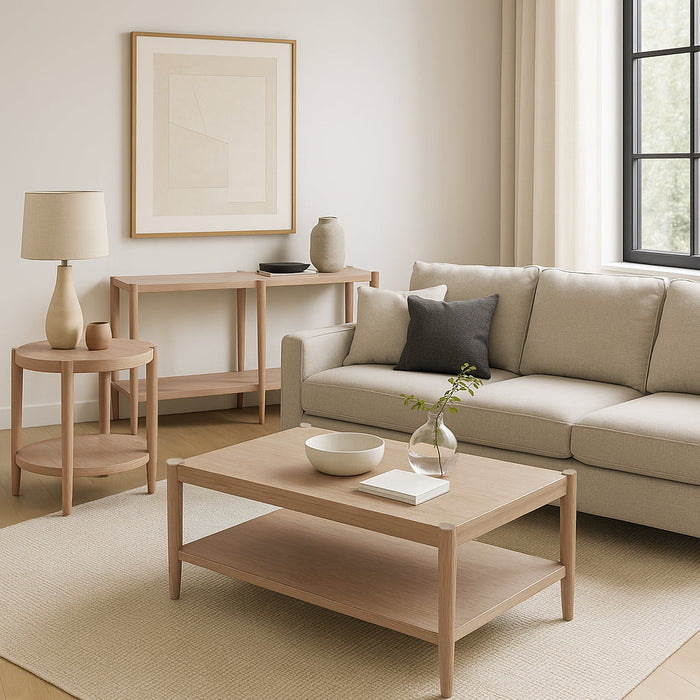 Alpine Furniture Cleo Sinclair Console Table, Natural