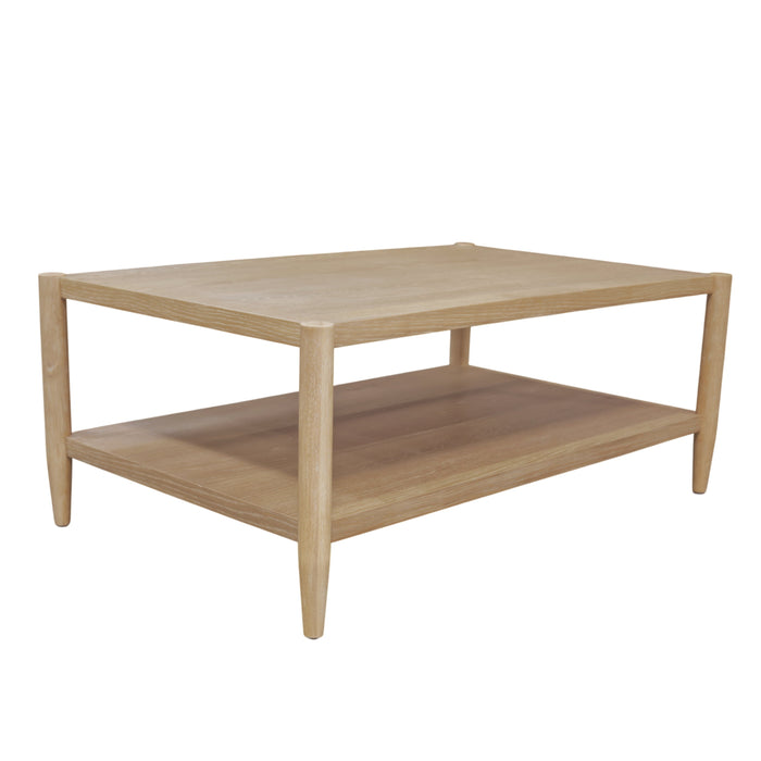 Alpine Furniture Cleo Sinclair Rectangular Coffee Table, Natural