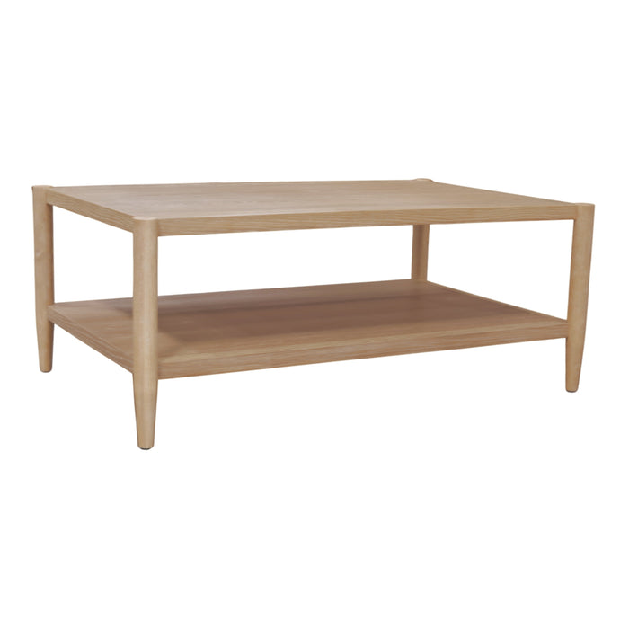 Alpine Furniture Cleo Sinclair Rectangular Coffee Table, Natural