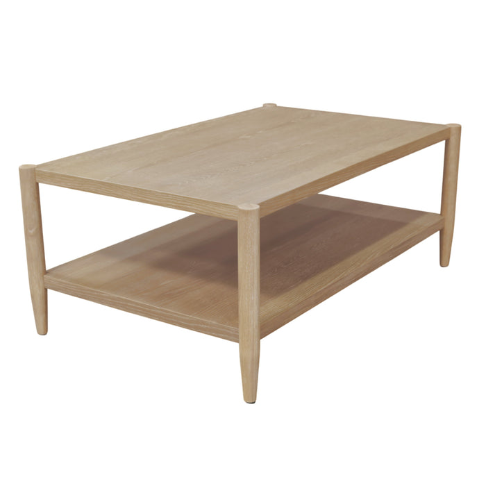 Alpine Furniture Cleo Sinclair Rectangular Coffee Table, Natural