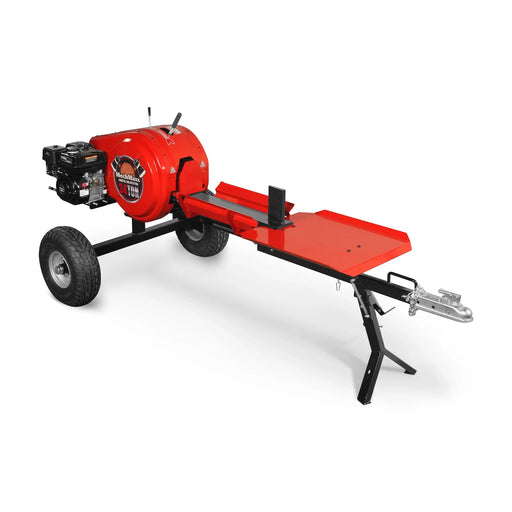 34 Ton Kinetic Log Splitter & Firewood Conveyor Combo, KT34 & HC2016 — angle view