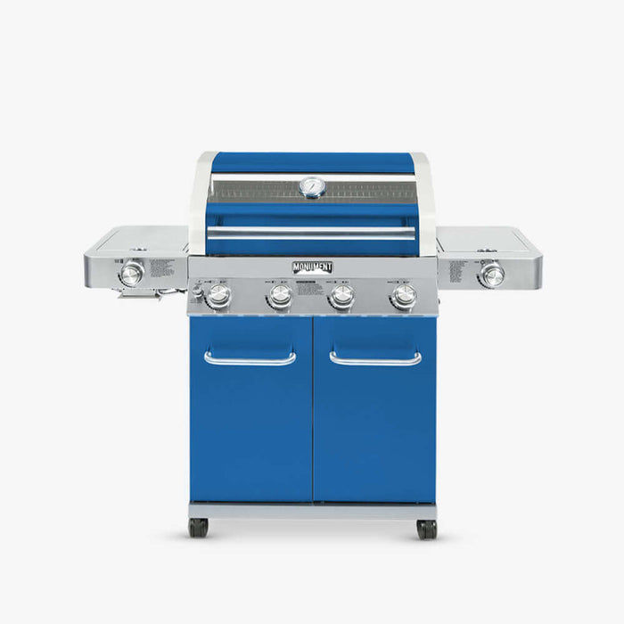 Monument Grills 35633B | Matte Blue Infrared Propane Gas Grill - Main Product Image
