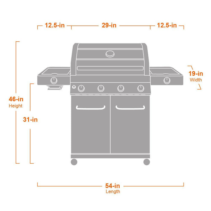 Monument Grills 35633B | Matte Blue Infrared Propane Gas Grill - Product Image 12