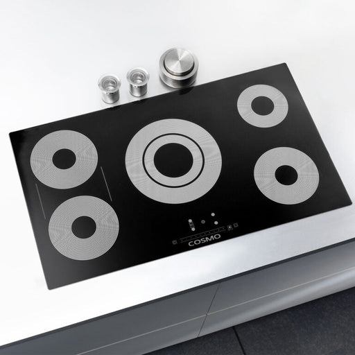 Cosmo 36-Inch Drop-In Electric Ceramic Glass Cooktop (COS-365TBECC) Cosmo