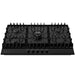 Empava EMPV-36GC27-GX black gas cooktop with a 20000 BTU triple ring burner