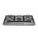Empava EMPV-36GC65-GX 36 inch 5 burner gas cooktop in stainless steel with black grates, front view