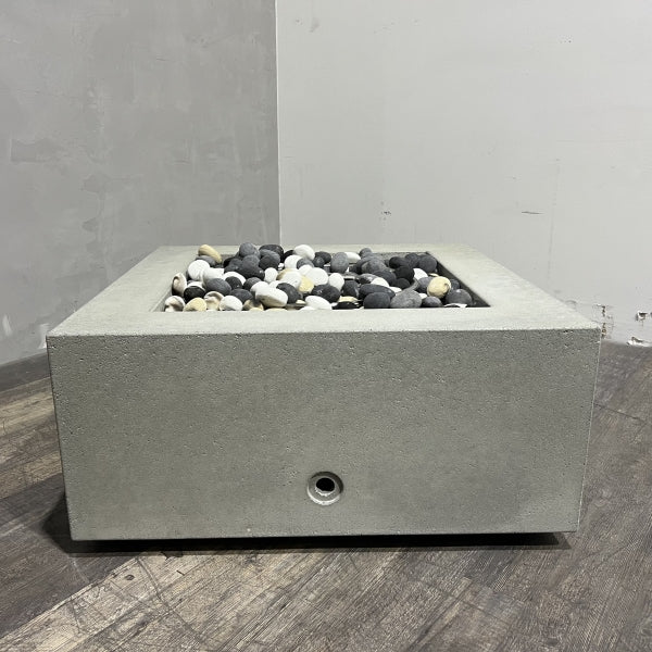Starfire Designs Gravity 36" Square Concrete Gas Fire Pit - Rustic Natural Grey - IN STOCK Starfire Designs