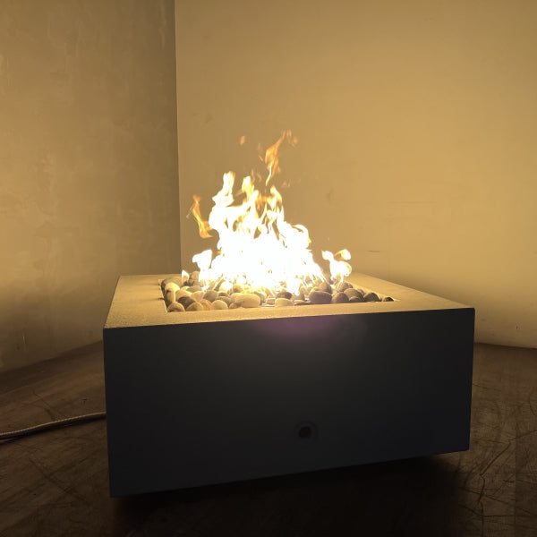Starfire Designs Gravity 36" Square Concrete Gas Fire Pit - Rustic Natural Grey - IN STOCK Starfire Designs