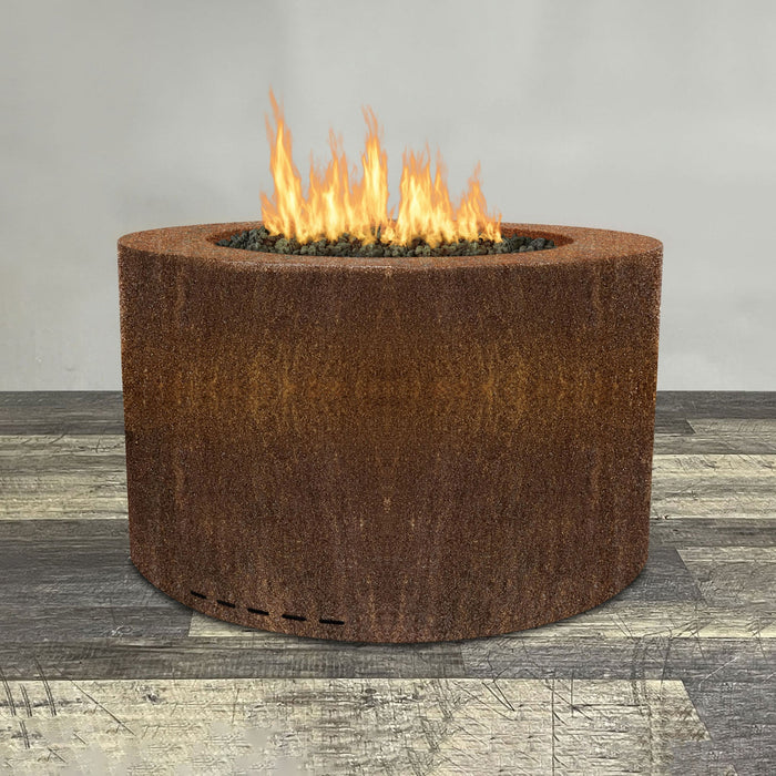 Starfire Designs Metal Gravity 36" Round Corten Steel Gas Fire Pit Starfire Designs