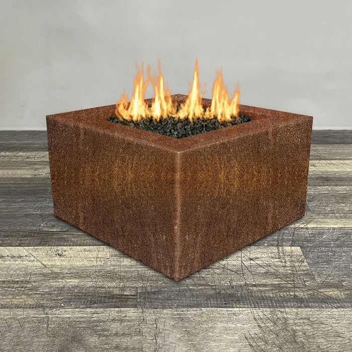 Starfire Designs Metal Gravity 36" Square Corten Steel Gas Fire Pit Starfire Designs