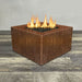 Starfire Designs Metal Gravity 36" Square Corten Steel Gas Fire Pit Starfire Designs