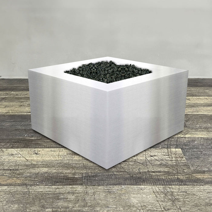 Starfire Designs Metal Gravity 36" Square Stainless Steel Gas Fire Pit Starfire Designs